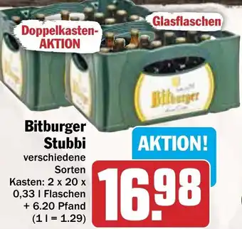 HIT Bitburger Stubbi 2x20x0,33 L Flaschen Angebot
