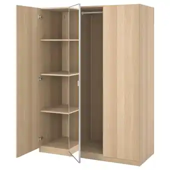 IKEA Pax / forsand/åheim schrankkombination eicheneff wlas/spiegelglas 150x60x201 cm Angebot