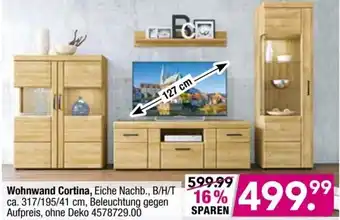 Möbel Boss Wohnwand Cortina Angebot