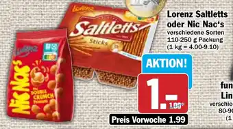 Hit Lorenz Saltletts oder Nic Nac's 110-250 g Packung Angebot