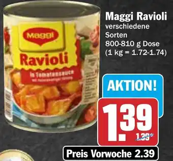 Hit Maggi Ravioli 800-810 g Dose Angebot