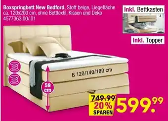 Möbel Boss Boxspringbett New Bedford Angebot