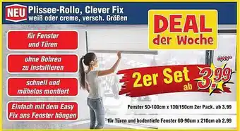 Wiglo Wunderland Plissee-rollo, clever fix weiß oder creme Angebot