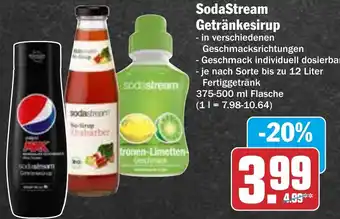 Hit Sodastream Getränkesirup 375-500 ml Flasche Angebot