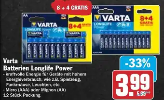 HIT Varta Batterien Longlife Power Angebot
