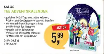 Reformhaus Bacher Salus tee adventskalender Angebot