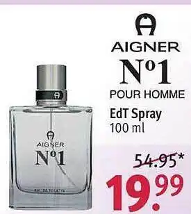 Rossmann Aigner no1 pour homme edt spray Angebot