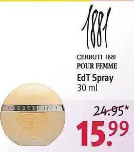 Rossmann Cerruti 1881 pour femme edt spray Angebot