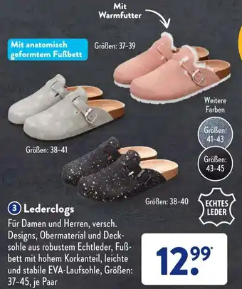 Aldi Süd Lederclogs Angebot