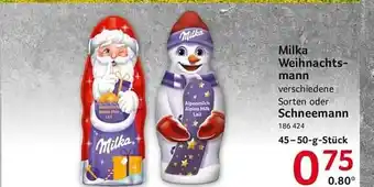 Selgros Milka weihnachtsmann oder schneemann Angebot