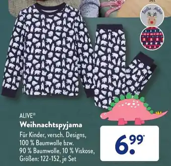 Aldi Süd Alive Weihnachtspyjama Angebot