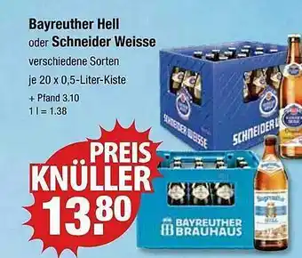 V Markt Bayreuther hell oder schneider weisse Angebot