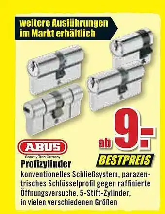 B1 Discount Baumarkt Abus profizylinder Angebot