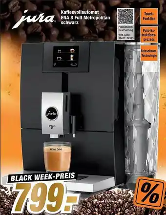 Expert Jura kaffeevollautomat ena 8 full metropolitan schwarz Angebot