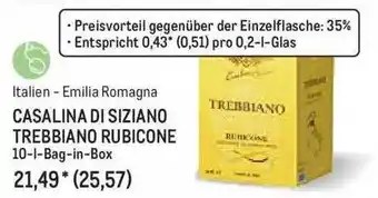 METRO Casalina di siziano trebbiano rubicone Angebot