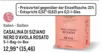 METRO Casalina di siziano nero d'avola rosato Angebot