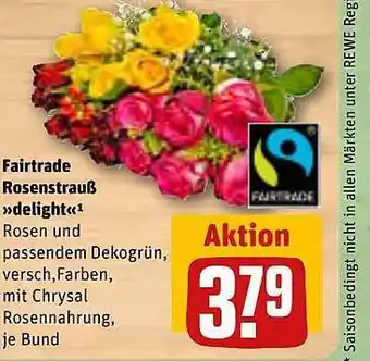 REWE Kaufpark Fairtrade rosenstrauß „delight“ Angebot