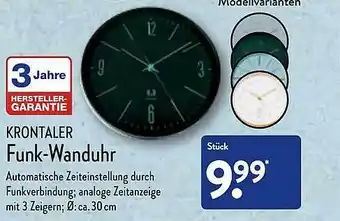 Aldi Nord Krontaler funk-wanduhr Angebot