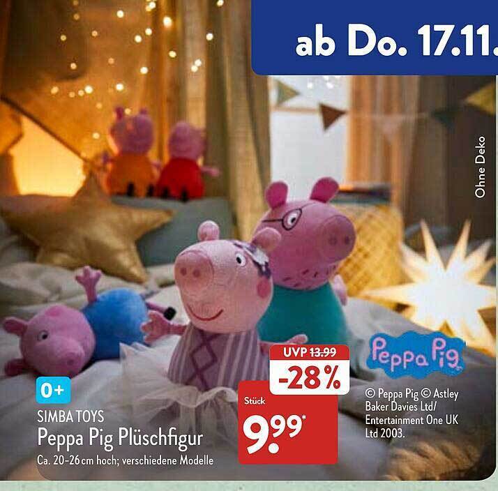 Simba toys peppa pig plüschfigur Angebot bei Aldi Nord