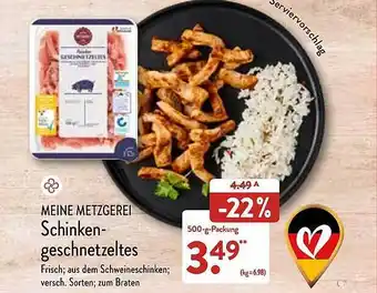 Aldi Nord Meine metzgerei schinkengeschnetzeltes Angebot