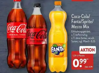 Aldi Nord Coca-cola, fanta, sprite oder mezzo-mix Angebot