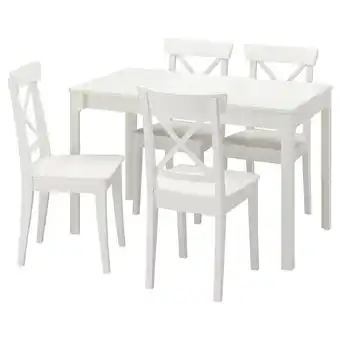 IKEA Ekedalen / ingolf tisch und 4 stühle weiß/weiß Angebot