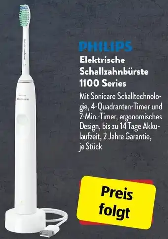 Aldi Süd Philips Elektrische Schallzahnbürste 1100 Series Angebot