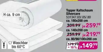 Möbel Boss Topper Kaltschaum Silvercare Angebot