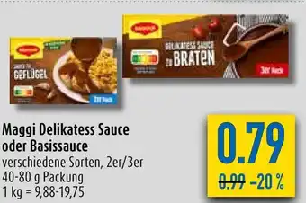 diska Maggi Delikatess Sauce o. Basissauce  2/3 st, 40-80 g Angebot