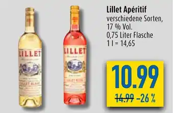 diska Lillet Aperitif 750 ml Angebot