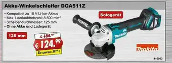 Stabilo Fachmarkt Akku-winkelschleifer Dga511z Makita Angebot