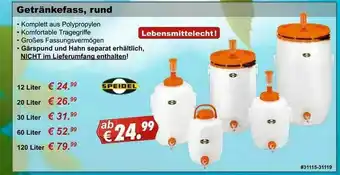 Stabilo Fachmarkt Getränkefass, Rund Angebot