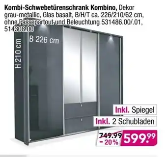 Möbel Boss Kombi Schwebetürenschrank Kombino Angebot