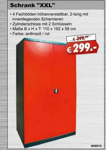 Stabilo Fachmarkt Schrank XXL Angebot