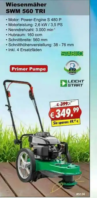 Stabilo Fachmarkt Wiesenmäher Swm 560 Tri Stabilo Angebot