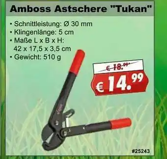 Stabilo Fachmarkt Amboss Astschere „tukan” Angebot