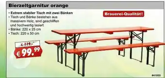 Stabilo Fachmarkt Bierzeltgarnitur Orange Angebot