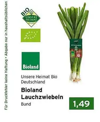 CAP Markt Unsere Heimat Bioland Lauchzwiebeln Angebot