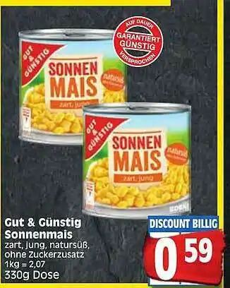 Edeka Gut & Günstig Sonnenmais Angebot