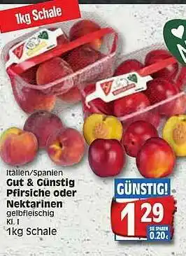 Edeka Italien-spanien Gut & Günstigo Pfirsiche Oder Nektarinen Angebot