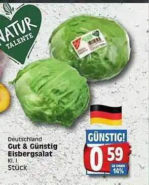 Edeka Deutschland Gut & Günstig Eisbergsalat Angebot