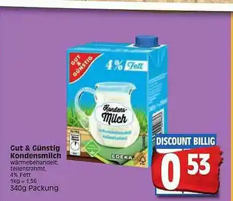 Edeka Gut & Günstig Kondensmilch Angebot