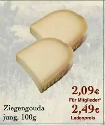 LPG Biomarkt Ziegengouda Jung Angebot