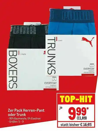 METRO 2er Pack Herren-pant Oder Trunk Angebot