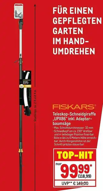 METRO Fiskars Teleskop „schneidgiraffe „UPX86” Inkl. Adapter Baumsäge Angebot