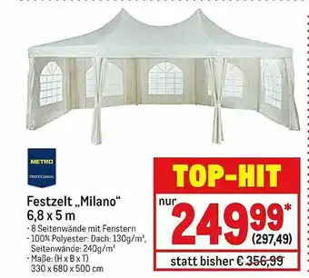 METRO Festzelt …milano” 6,8 X 5 M Angebot