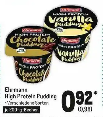 METRO Ehrmann High Protein Pudding Angebot