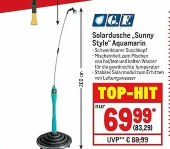 METRO Solardusche „sunny Style” Aquamarin Angebot