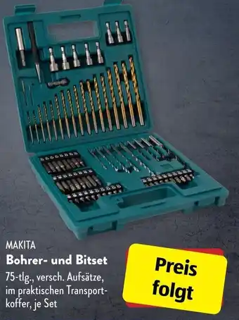 Aldi Süd Makita Bohrer und Bitset Angebot