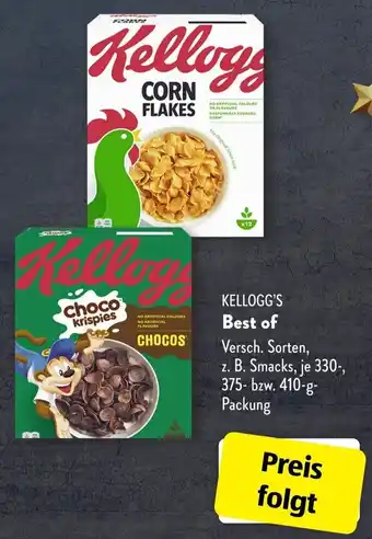 Aldi Süd Kellogg's Best of 330/375/410 g Packung Angebot